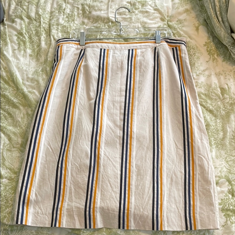Who What Wear Cream A-Line Pleated Skirt